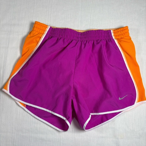 Nike Dri-Fit Drawstring Running Shorts-Purple/Orange-Women Small - Picture 1 of 6